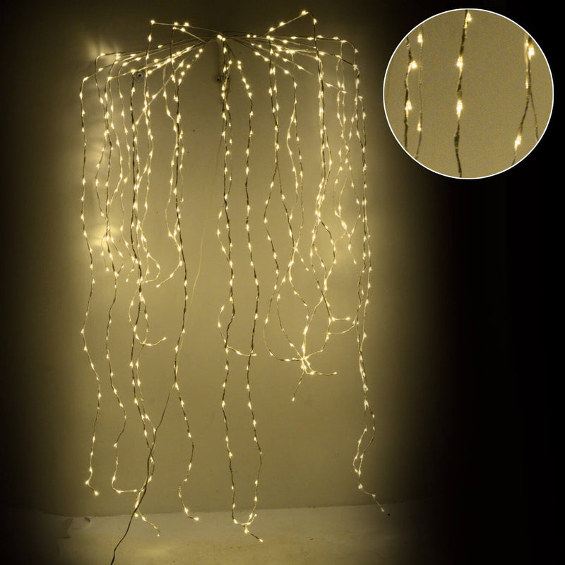 Cascata Luminosa 1120 LED da Esterno cm Filo Bianco