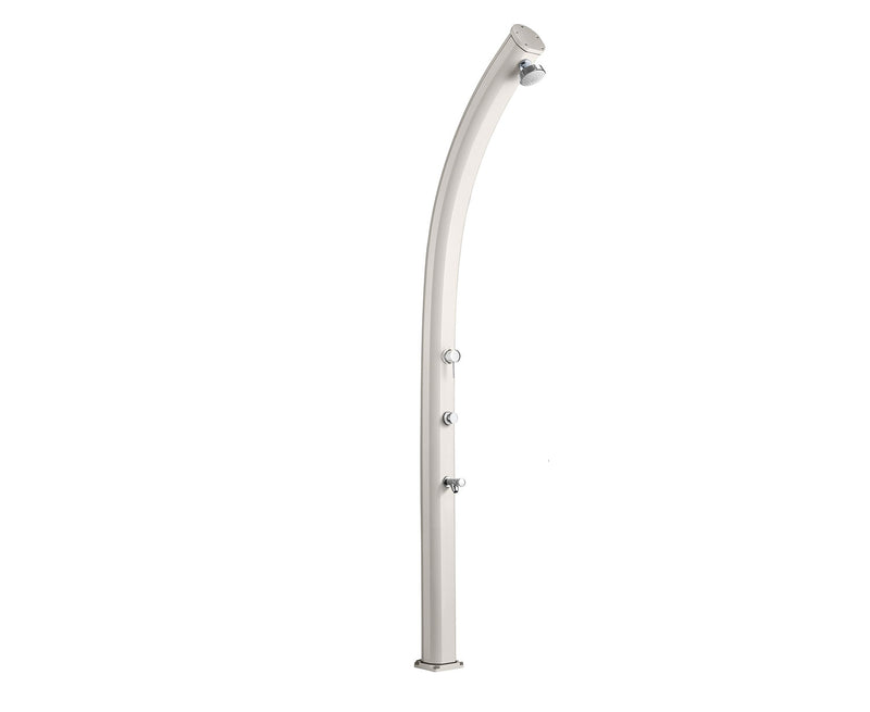 Doccia Solare da Giardino 25L Miscelatore Temporizzato e Lavapiedi Arkema Jolly Bianco Crema