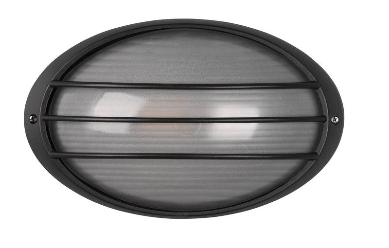 Plafoniera da Esterno Attacco E27 in Alluminio Nero Opaco