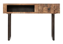Console Mumbai 118x40x76 cm in Legno di Acacia e in Ferro Marrone e Nero