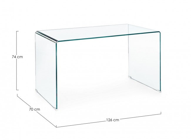 Scrivania Iride 126x70 in Vetro