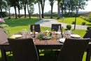 Tavolo da Giardino Rettangolare Allungabile 160/220cm in Polyrattan Adila Noce