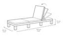 Lettino Prendisole da Giardino 195x65x25,5 cm con Cuscino in Resina Keter Daytona Antracite