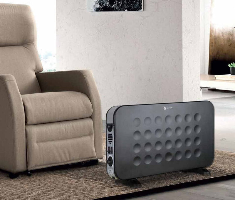 Termoconvettore Elettrico da Pavimento 2000W Vannini Virgo Nero