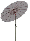 Ombrellone da Giardino Ø2,7m in Fibra di Vetro e Poliestere Grigio Chiaro