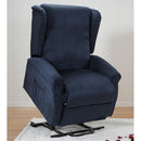 Poltrona Relax Elettrica Acantha con Alzapersona Lift 1 Motore in Microfibra Blu