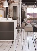 Set 2 Sgabelli Ø39x76 cm Detroit in Legno e Ferro Bianco
