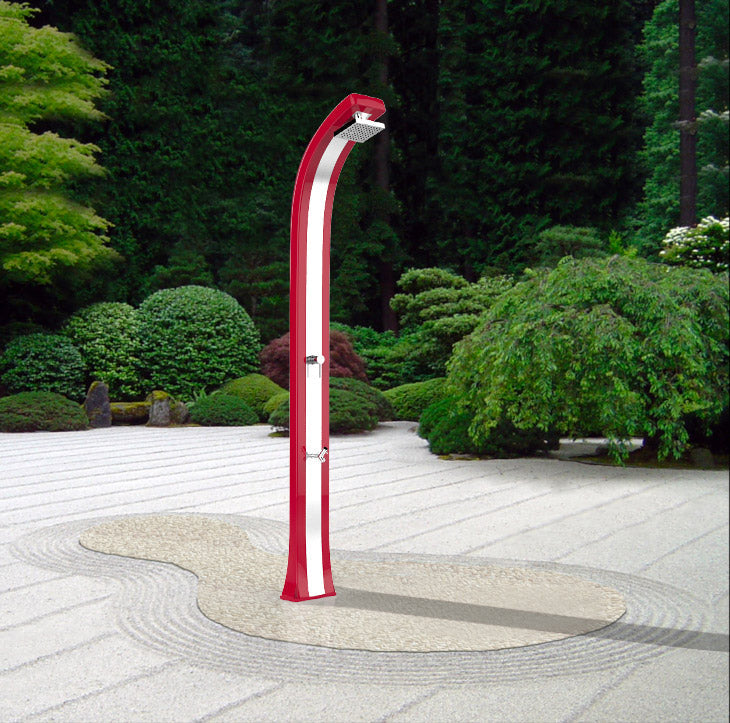 Doccia da Giardino Miscelatore e Lavapiedi Arkema Spring Plus Fascia Inox Blu