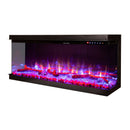 Camino Elettrico da Incasso 53,3x165,1x33,2 cm Effetto Fiamma 1500W Haiti 65 Nero