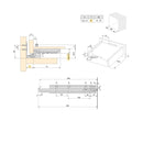 Set 10 Guide Cassetto con Estrazione Soft 390 mm in Acciaio Emuca Bianco