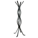Appendiabiti a Stelo in Legno 4 Braccia 60x60H178cm Ondulato Nero