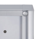 Bacheca con Anta Battente 71,1x96,3x2,6 cm in Alluminio Grigio Chiaro