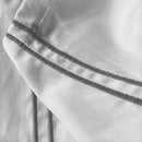 Set Lenzuola Sopra Sotto e Federe Linea Venere in Raso di Cotone Grigio Varie Misure