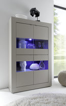 Mobile Alto da Salotto 4 Porte 102x43x162cm TFT  Basic Peltro