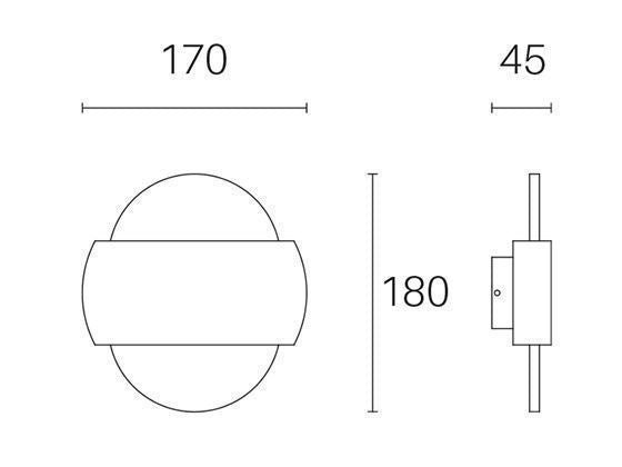 Applique da Esterno a LED 6W+6W 3000K Sovil Grigio