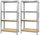 Set 2 Metallregale 4 Spanplattenregale 90x40x176 cm Verzinkter Joker