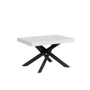 Tavolo Allungabile 140-400x90x77 cm Volantis Bianco Frassino Telaio Antracite  