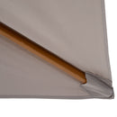 Ombrellone da Giardino 2x3 m in Legno con Copertura Rimovibile in Poliestere Grigio 
