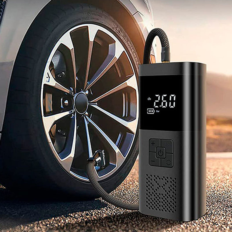 Mini Compressore Wireless Gonfiatore a Batteria per Auto e Bici Moto