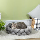 Cuccia per Cani e Gatti Imbottito e Lavabile con Cuscino Separato 55x14 cm Grigio 