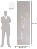 Appendiabiti da Terra 33x33x178 cm in Ferro Battuto Vasconi Castagno Bianco