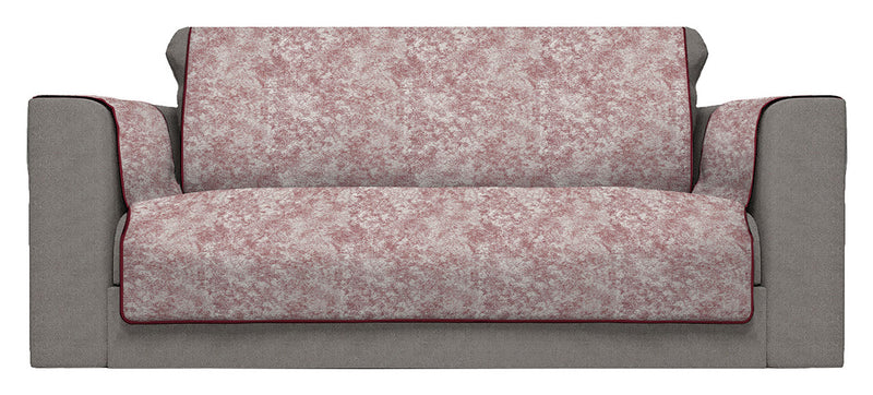 Copridivano con Copri Braccioli in Poliestere e Cotone Bordeaux Varie Misure