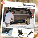 Passeggino per Cani 76x44x103 cm con 2 Finestre a Rete Nero e Verde Scuro   