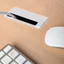 Passacavi da Tavolo Plasquare 1 Imballo 5 Pezzo Plastica Bianca Tecnoplastica Emuca