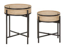 Set 2 Portavasi Ø40x50-35x40 cm in Metallo Ciotole Rimovibili