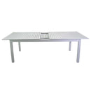 Tavolo Allungabile da Giardino 220/280x100xh75 cm in Alluminio Monterey Bianco