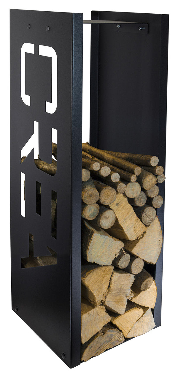 acquista Portalegna per Camino da Interno 35x35x110 cm in Acciaio Crea Fooc Nero