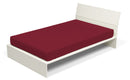 Lenzuolo Sotto con Angoli ed Elastico Tinta Unita Bordeaux Varie Misure