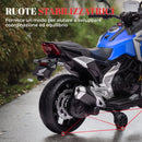 Moto Elettrica per Bambini 3-6 Anni Licenza Honda 12V Doppi Motori Rotelle Max 30 kg Blu      
