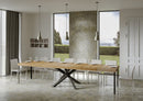 Tavolo Allungabile 120-380x90x77 cm Volantis Premium Quercia Natura Telaio Antracite 