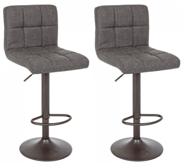 Set 2 Sgabelli Bar 42x51x92/113h cm Greyson Grigio Scuro Vintage prezzo