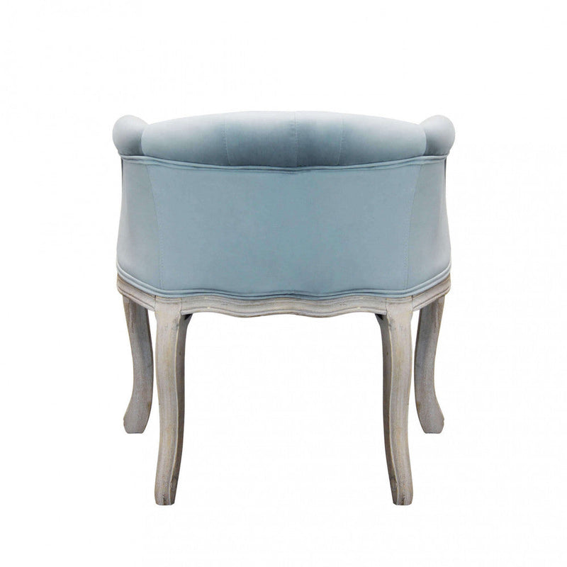 Poltrona Coreen in Velluto Grigio 61x61x71 h cm in Legno Grigio