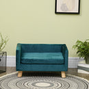 Cuccia Divano per Cani e Gatti 64x45x36 cm Stile Scandinavo in Velluto Blu
