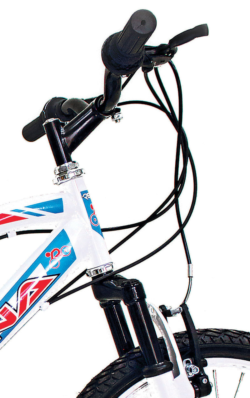 Bicicletta Mountain Bike MTB Ragazzo 20" 21V Kidfun Everest Bianca