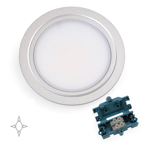 sconto Emuca Aluminium Lackierter Mizar LED Strahler für Einbaumöbel H84