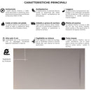 Piatto Doccia in Pietra Bonussi Ardesia Calcutta Grigio Chiaro Varie Misure