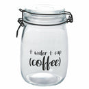 Barattolo con Scritta Ø10,8x17,3 cm in Vetro con Chiusura in Metallo VdE Tivoli 1996