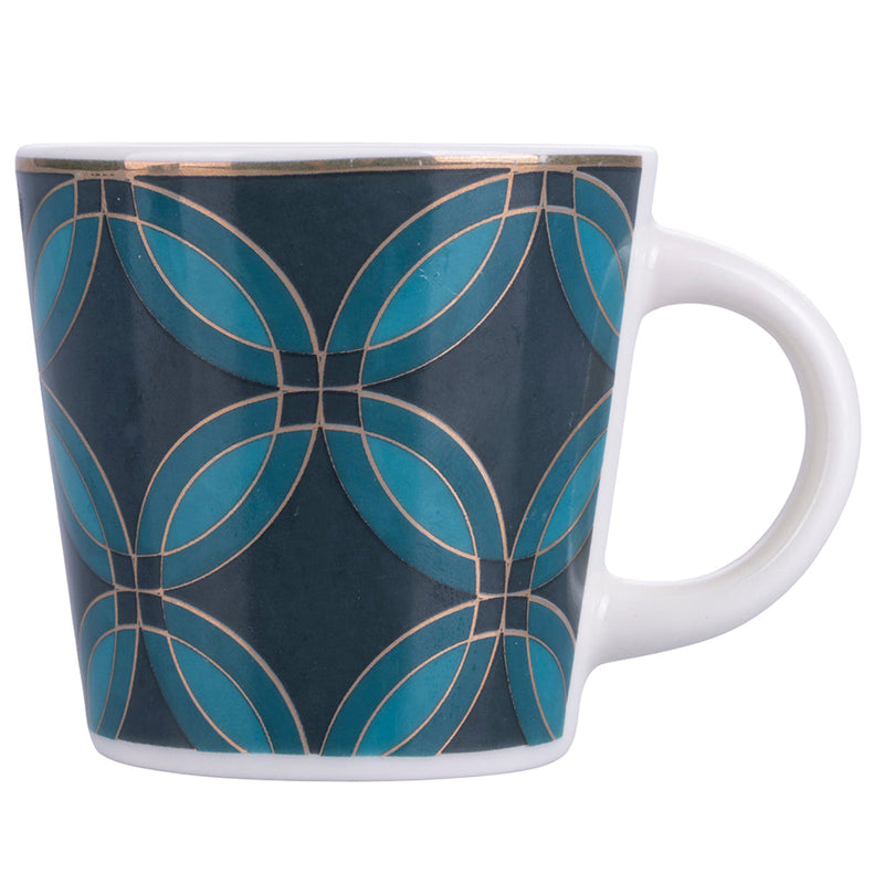 Set 6 Tazzine da Caffè Ø6x5,5 cm in New Bone China VdE Tivoli 1996 Vetiver