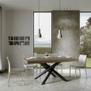 Tavolo Allungabile 180-284x90x77 cm Volantis Premium Tortora Telaio Antracite 