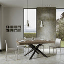 Tavolo Allungabile 200-460x90x77 cm Volantis Premium Tortora Telaio Antracite 