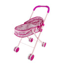 Passeggino pieghevole per bambole Rosa con parasole cappottina