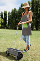 Seminatrice di Precisione per Prato Spandiconcime Carrellato 12 Litri Plastica Alluminio      