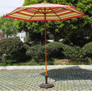 Ombrellone da Giardino in Legno Ø2,70m Vorghini Happy Multicolor
