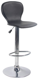 Sgabello con Alzata a Gas e Seduta Girevole in Similpelle Motti Orlando Nero