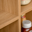 Credenza con Ante e Vani Aperti 100x35x80cm in MDF Rovere