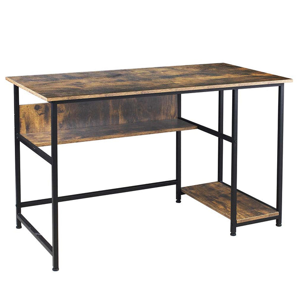 Scrivania con Mensola Libreria Tavolo Porta PC Computer Metallo Legno 120x60x76 acquista